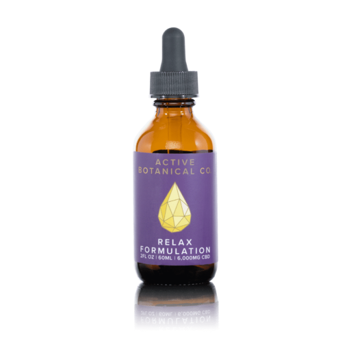 2oz-tincture-bottle-with-glow-relax Active Botanical Co Relax Formulation CBD Drops 6000mg