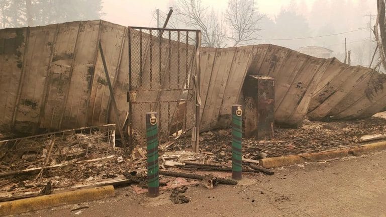 Fire Ravaged Dispensary in Gates, OR