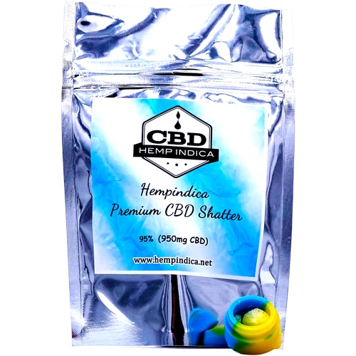 CBD Hemp Indica Shatter With Real Cannabis Terpene Profiles