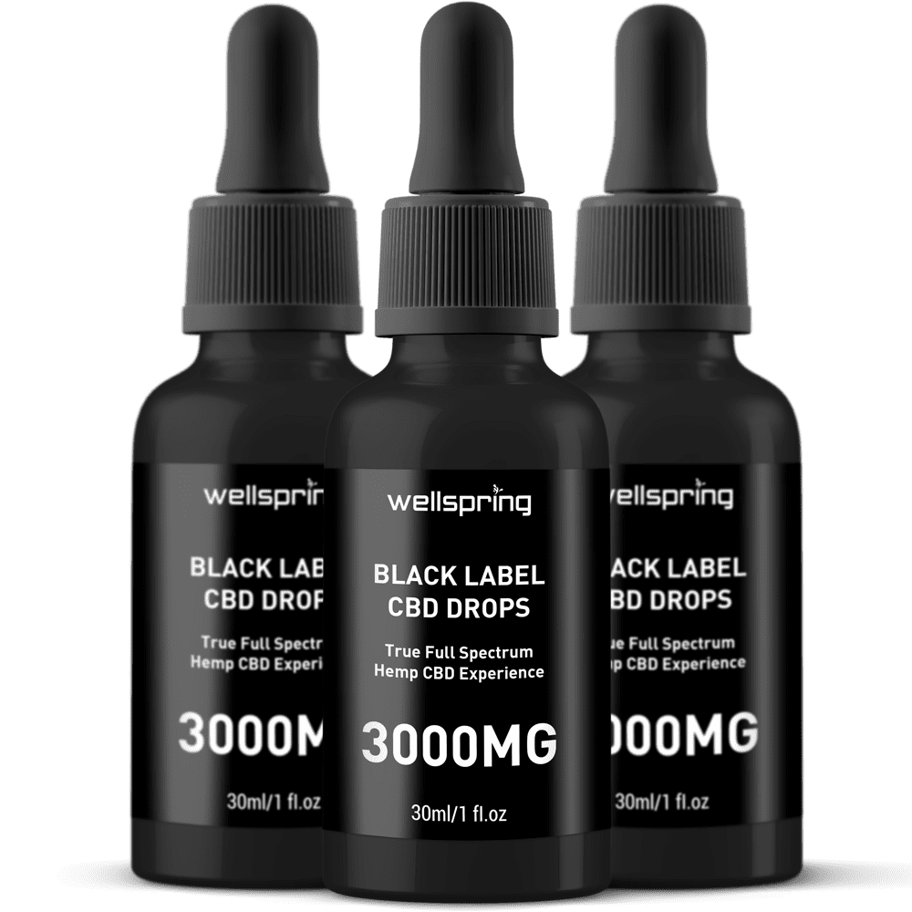 3000mg CBD Drops Black Label WellspringCBD.com