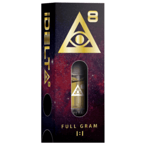 Gold Delta 8 + CBD Cartridge 1:1 Ratio