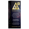 Rear Label of Gold Delta 8 + CBD Cartridge 1:1 Ratio