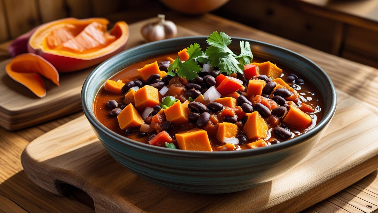 black bean sweet potato cbd chili