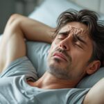someone experiencing trouble sleeping due to sleep apnea
