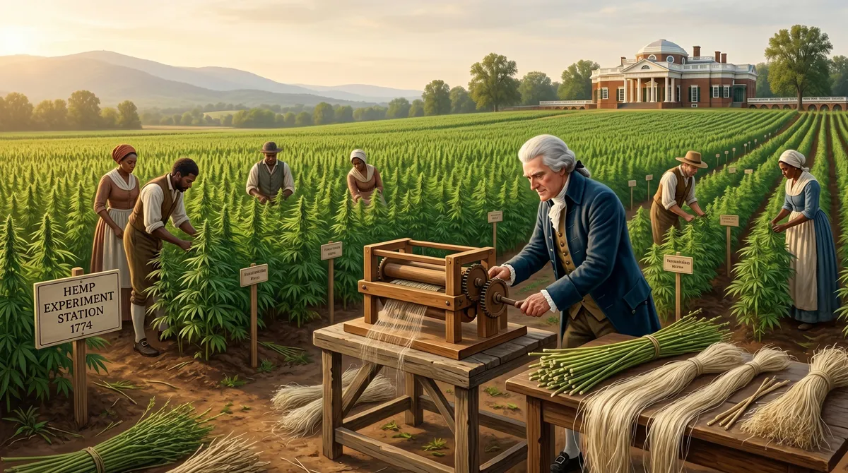 Thomas Jefferson is remembered for his brilliant mind and his complex political legacy. But to his neighbors in Virginia, he was also known as a man who couldn't stop trying to improve his farm equipment. Among his many passions, industrial hemp stood at the top of the list.